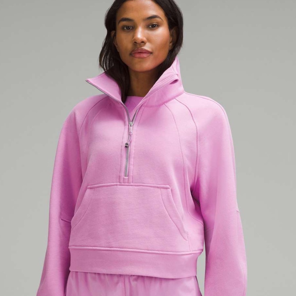 Lululemon Pink Scuba Oversized Funnel Neck Half Zip XL/XXL